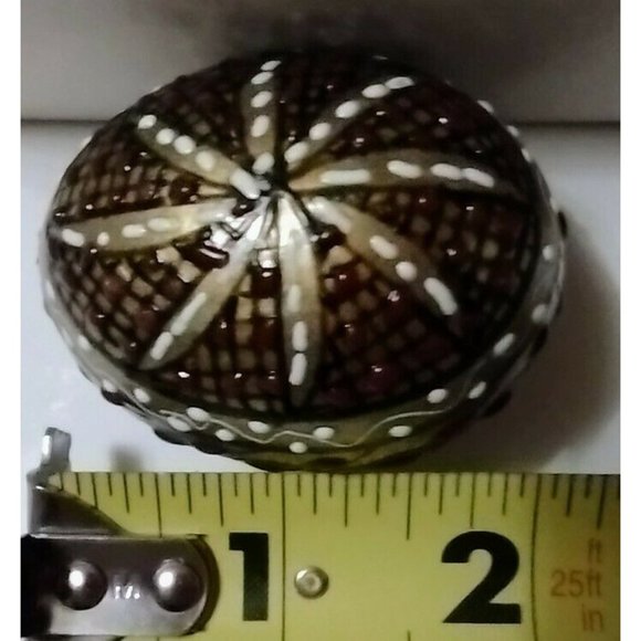 Romanian Pysanky Hand Painted Real Easter Egg 3D Gold Base Red Black Mosaic - Picture 3 of 6